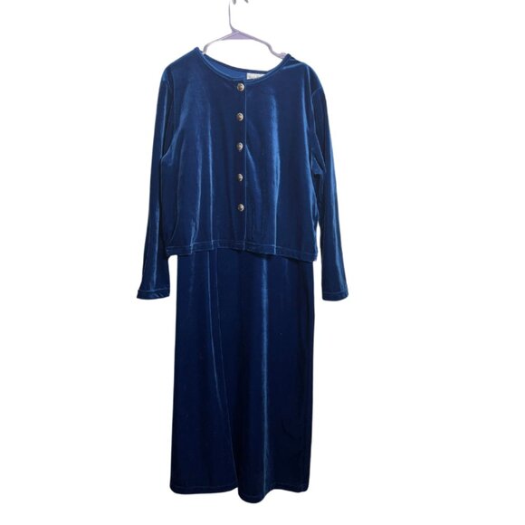 Diane Von Furstenberg The Color Authority Velour Dress & Jacket Size 1x and L - Picture 1 of 7